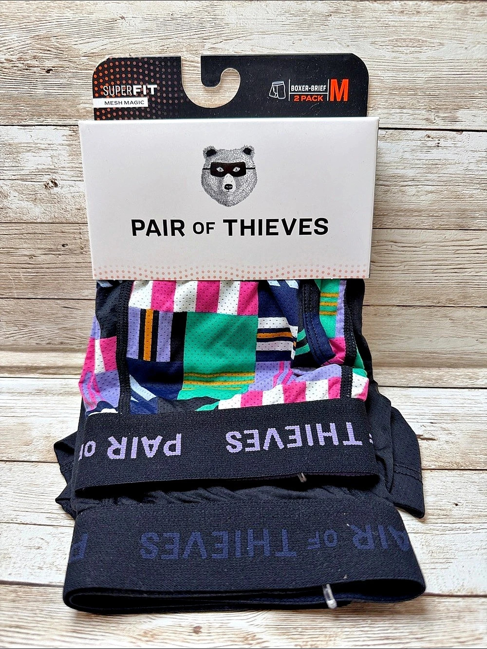 Pair of Thieves Super-Fit Boxer Brief 2 Pack Geometric Boxer Briefs 2-Pack Size